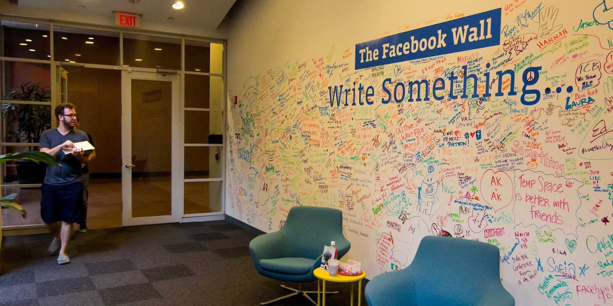 facebook office wall